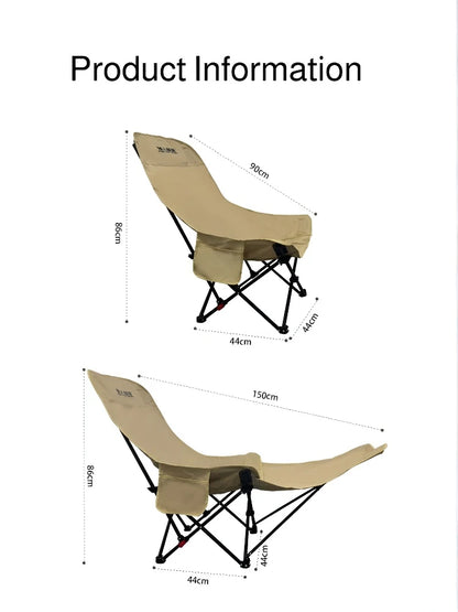 Outdoor Folding Chair with Portable Camping Recliner