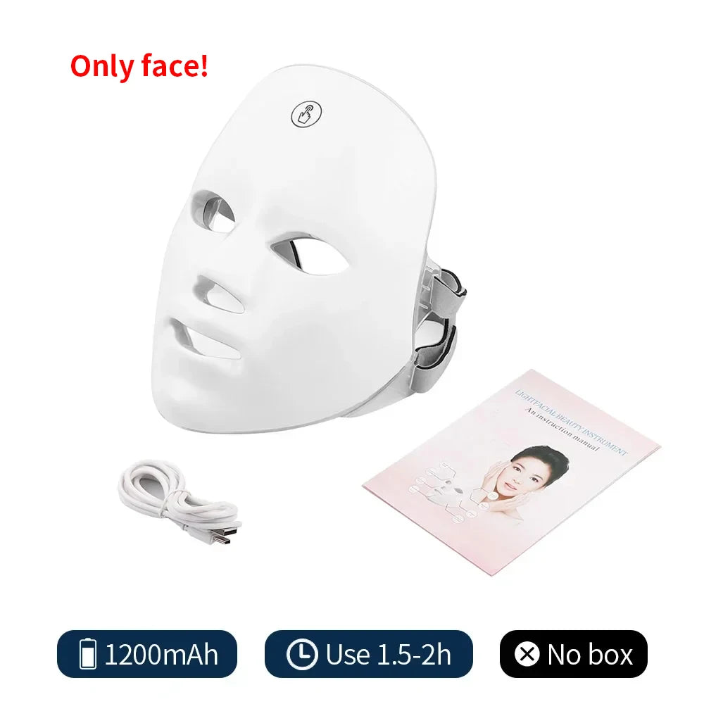 LED Face Mask with 7-Color Photon Skin Rejuvenation