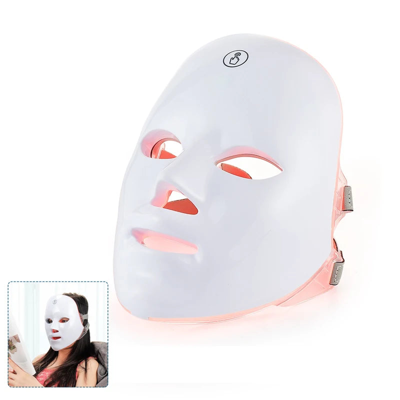 LED Face Mask with 7-Color Photon Skin Rejuvenation