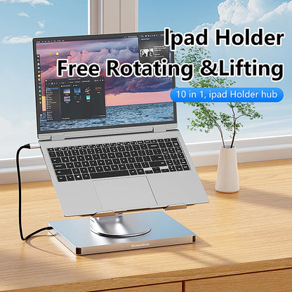 Docking Hub Aluminum 10-in-1 USB-C Adapter 4K 60Hz