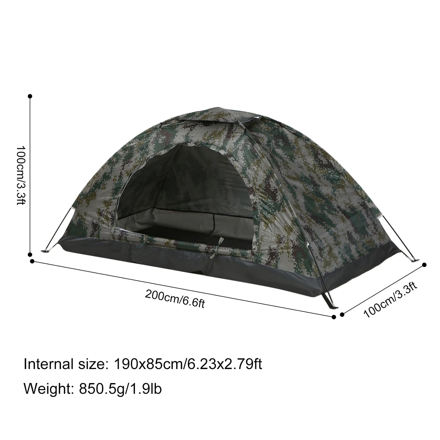 Camping Tent Ultralight with Single UPF30+
