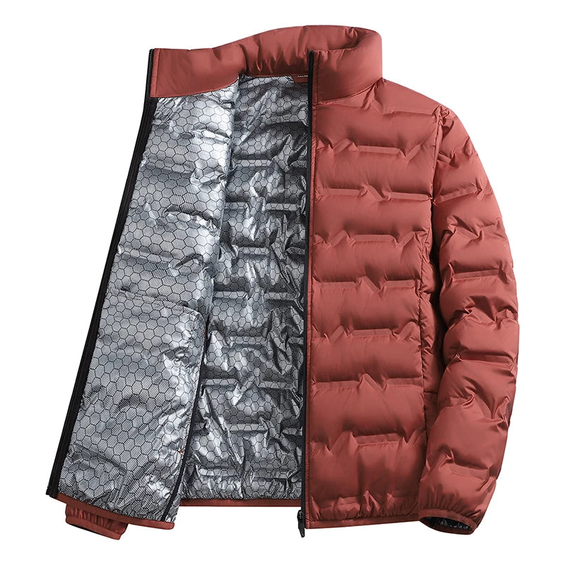 Men's Fleece-Lined with Collar Coat for Winter
