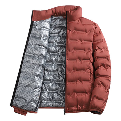 Men's Fleece-Lined with Collar Coat for Winter