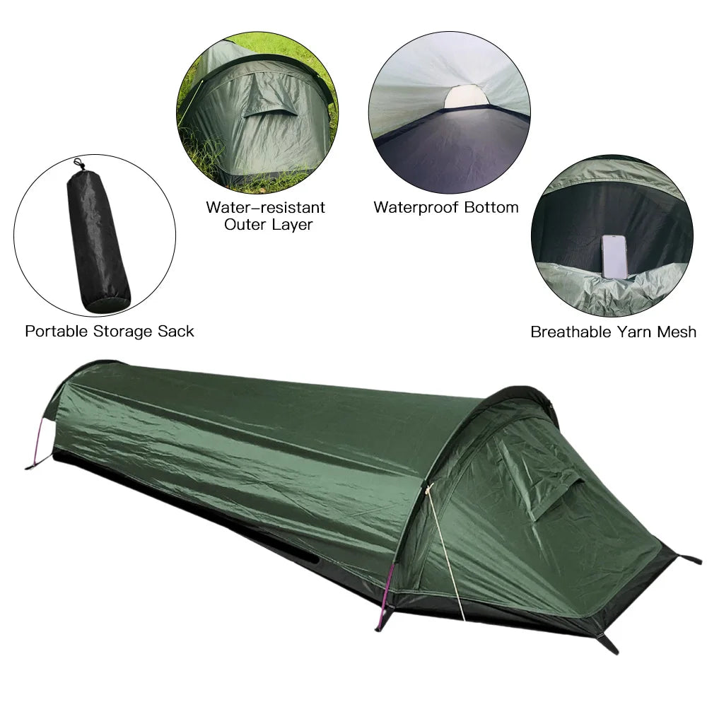 Backpacking Tent Waterproof Lightweight Single Person Camping Shelter