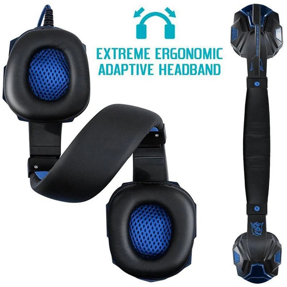 Gaming Headset with Wired 3.5mm Adjustable Microphone