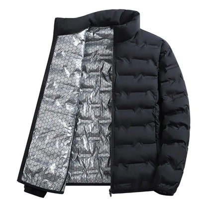 Men's Fleece-Lined with Collar Coat for Winter