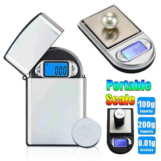 Digital Pocket Scale with Mini 200g Jewelry Weight
