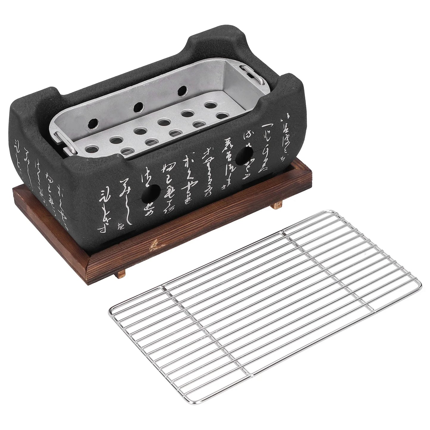 Japanese Charcoal Grill with Portable Aluminum Mini