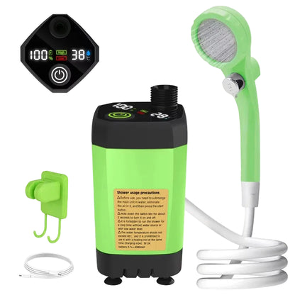 Camping Shower Pump with Digital Display 6000mAh
