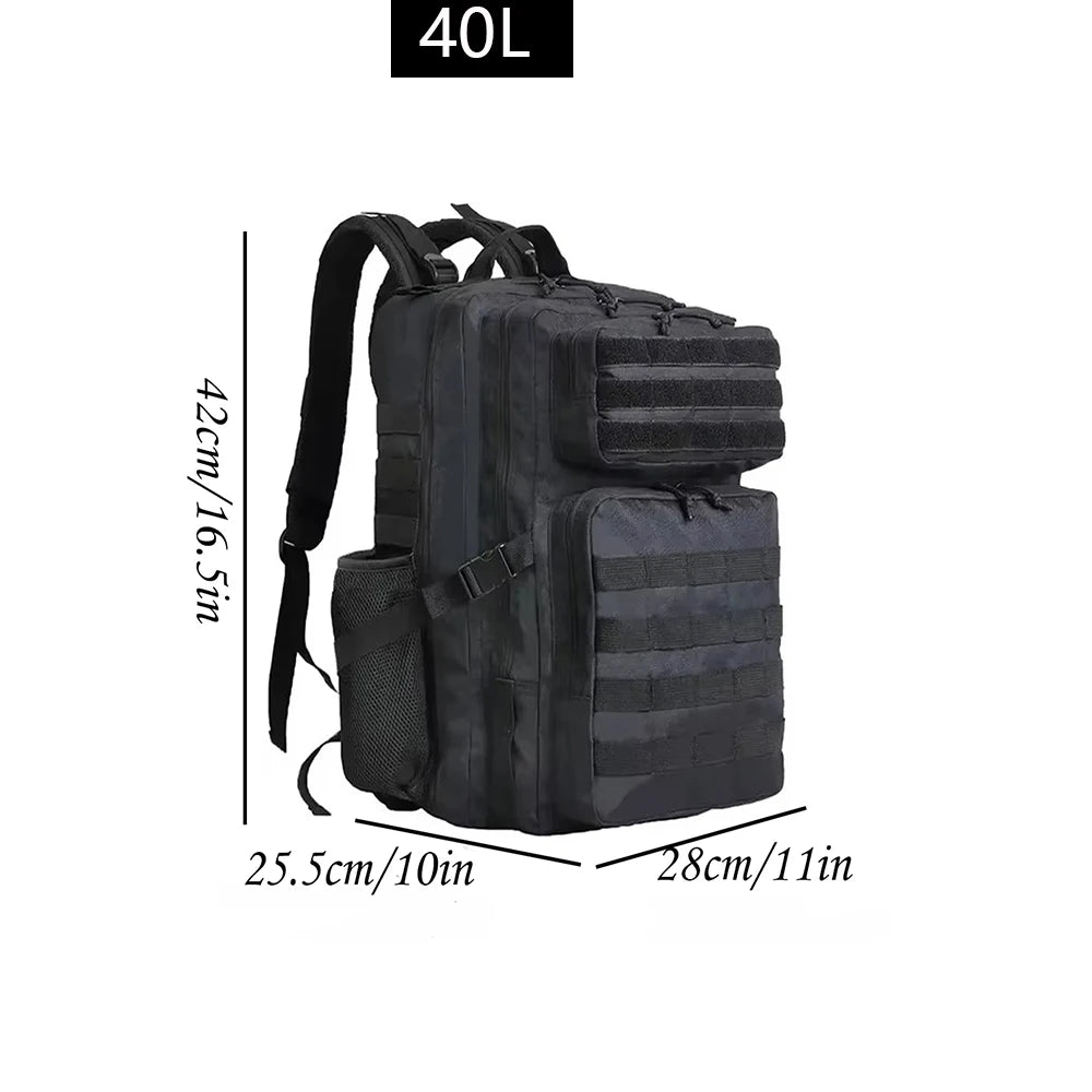 Tactical Backpack with 40L Outdoor Travel Rucksack