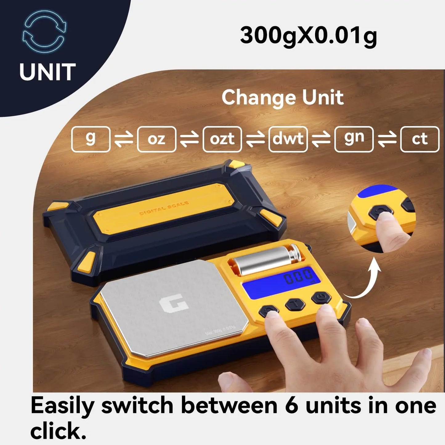 Digital Pocket Scale with High Precision 300g Portable