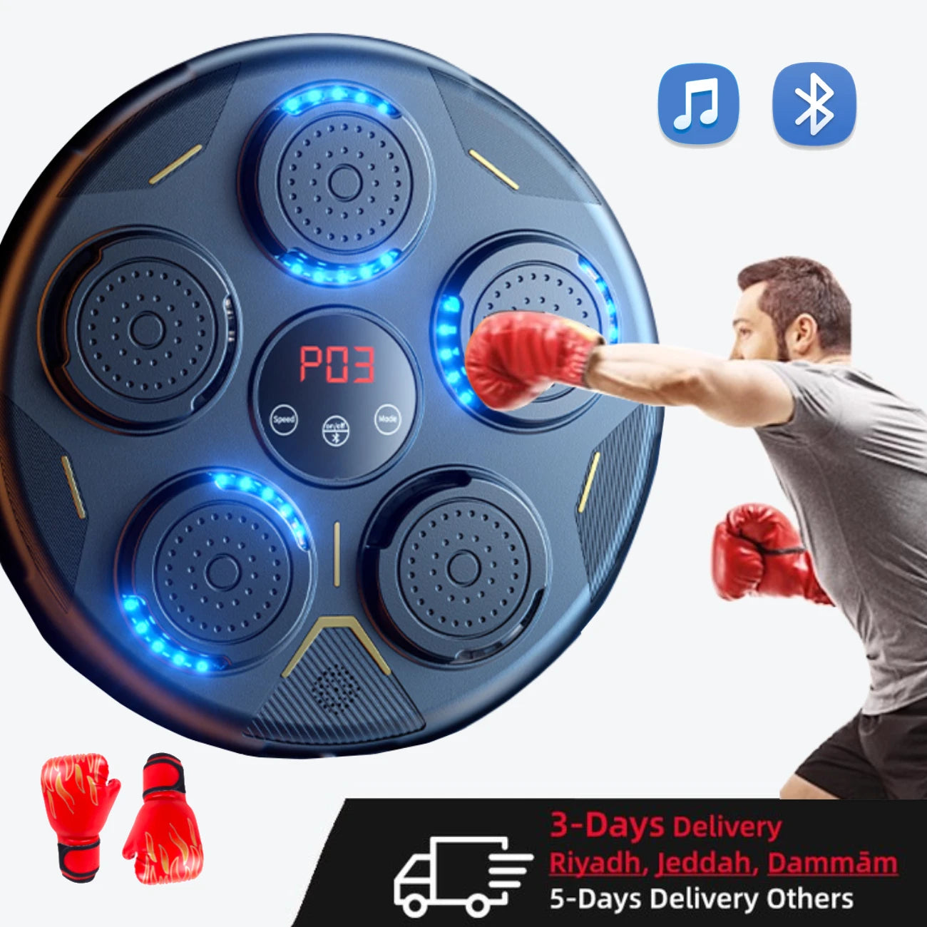 Boxing Machine LED Bluetooth Music Reaction Trainer