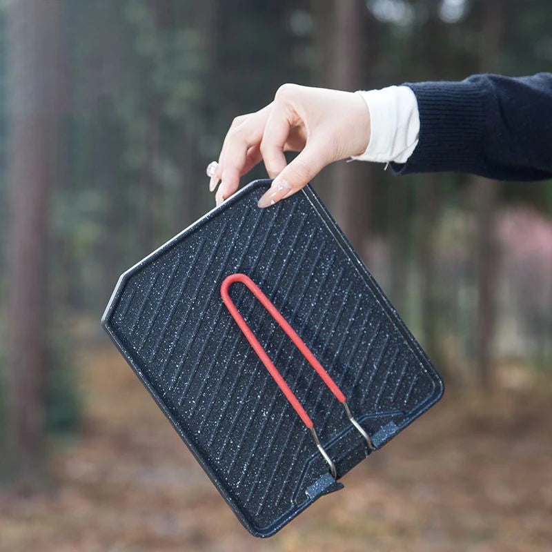 Portable Non-Stick Camping Barbecue Pan