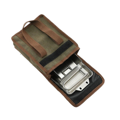 Fry Pan Stainless Steel Portable Thickened Camping Cookware