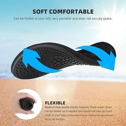 Swimming Black Shoes Quick-Dry Anti-Slip Unisex (Shoe Size: 40-41)