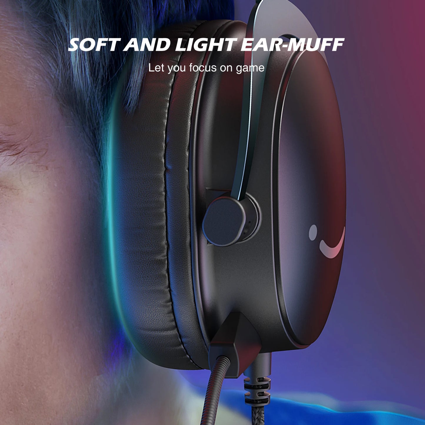 Headset Gaming 7.1 Surround Sound Wired Microphone