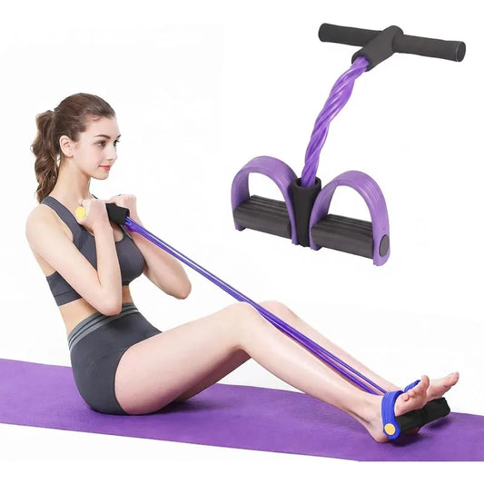 Six-Tube Pedal Tensioner Multi-Functional Household Fitness Equipment Yoga Abdominal Strengthening Elastic Band Tension Rope
