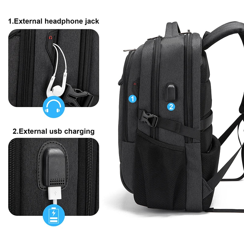 Waterproof Laptop Backpack with USB Port