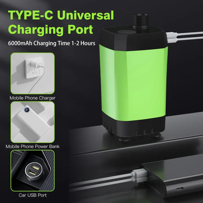 Camping Shower Pump with Digital Display 6000mAh