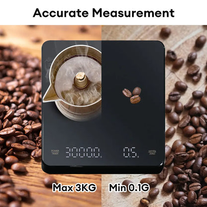 Coffee Scale Digital Precision Timer LED USB Rechargeable