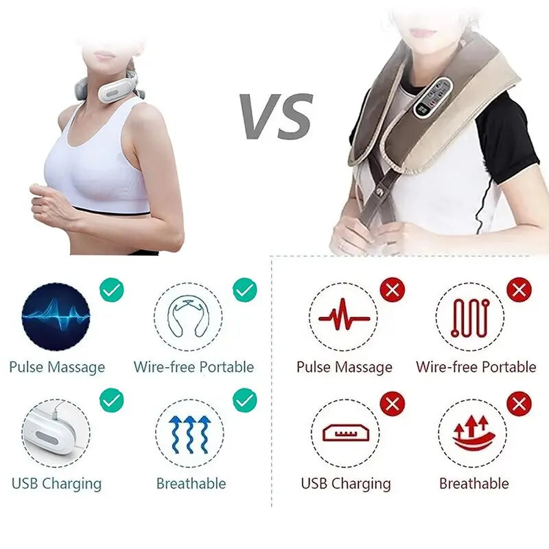 Neck Massager with Heating Pulse Machine