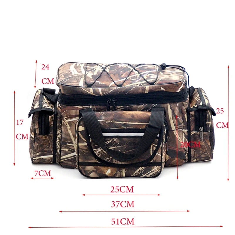 Fishing Bag Waterproof Nylon Large Capacity Shoulder Tackle