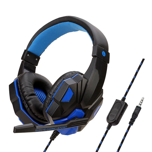 Gaming Headset with Wired 3.5mm Adjustable Microphone