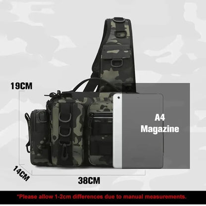 Fishing Tackle Backpack with Rod Holder