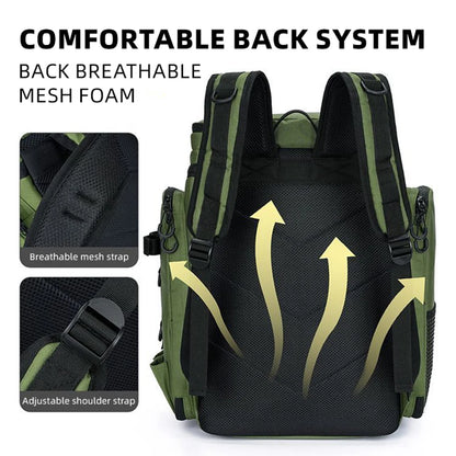 Fishing Backpack with Rod Holders & Tackle Storage