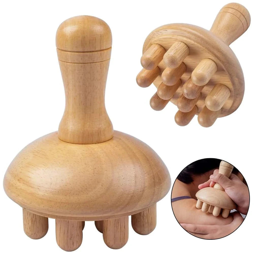 Best Wooden Massage Tool with Mushroom Lymphatic Cellulite | Buy Online at Furniture Things Australia