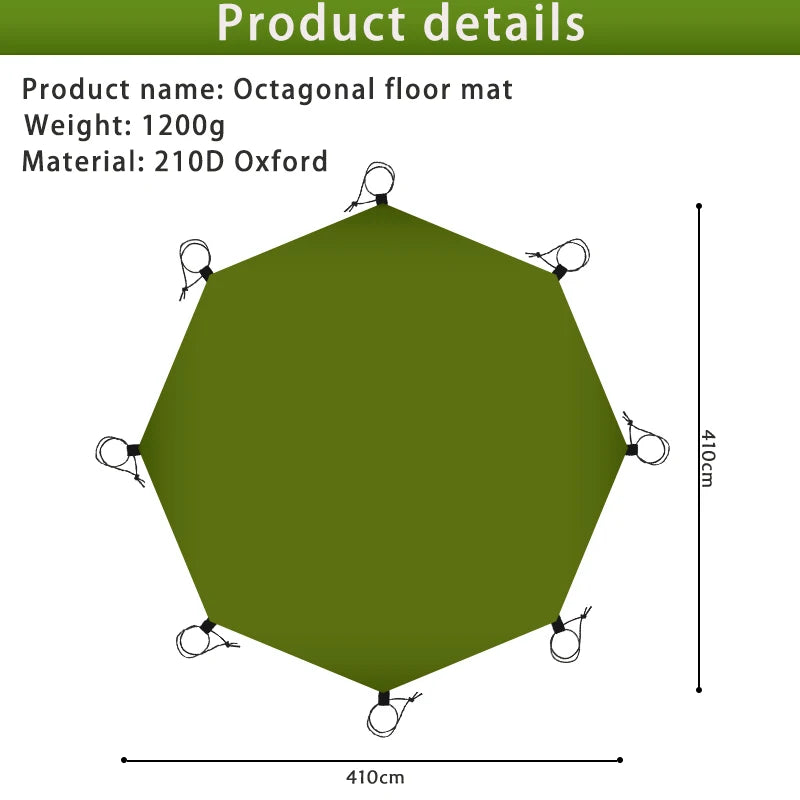 Camping Groundsheet with Waterproof Octagonal Oxford