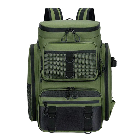 Fishing Backpack with Rod Holders & Tackle Storage