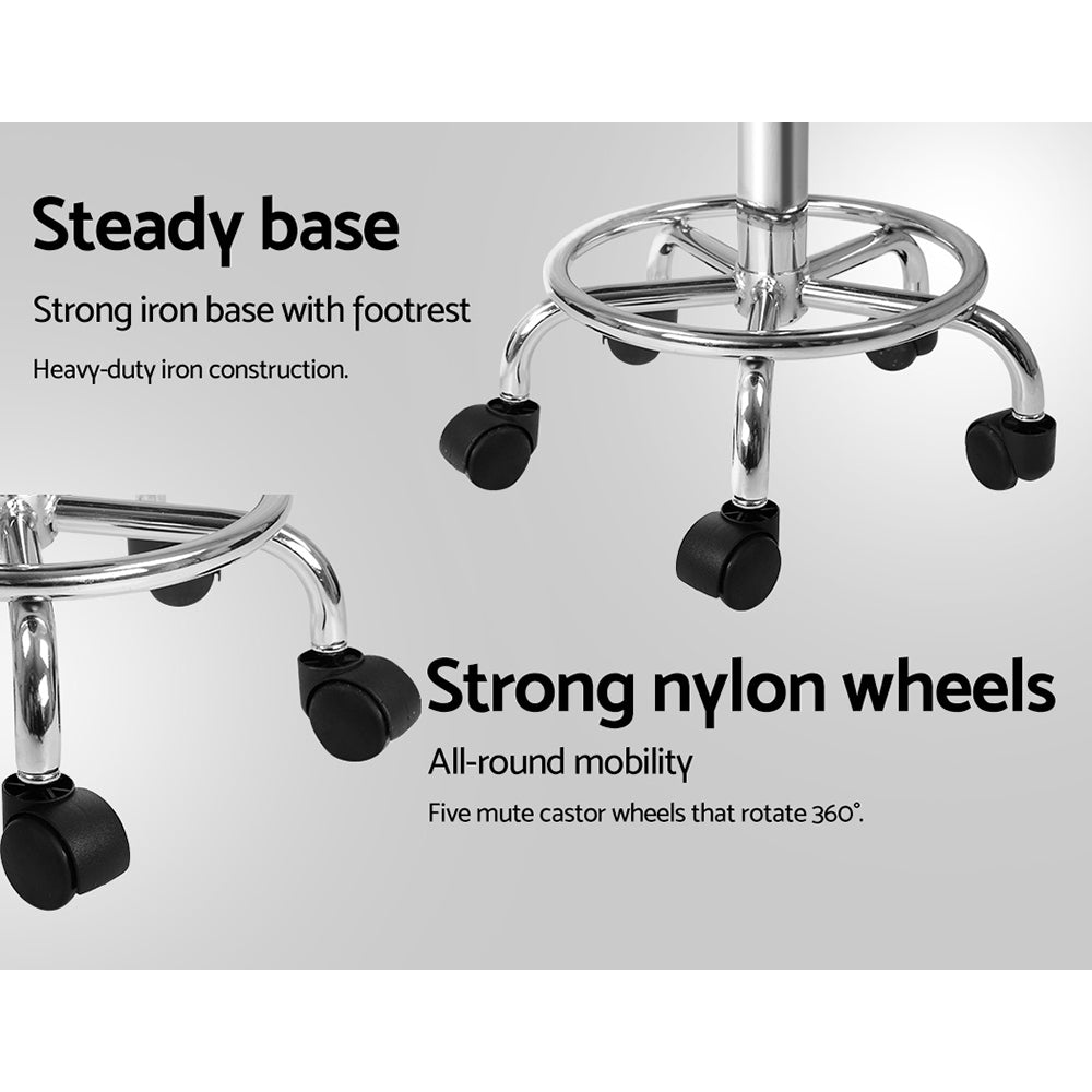 Salon Stool Saddle Swivel Chair Black