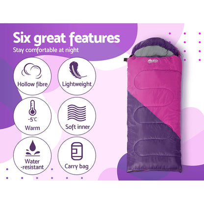 Kids Single Sleeping Bag Single - Pink
