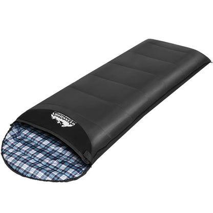 Single Thermal Sleeping Bag for Camping - Grey