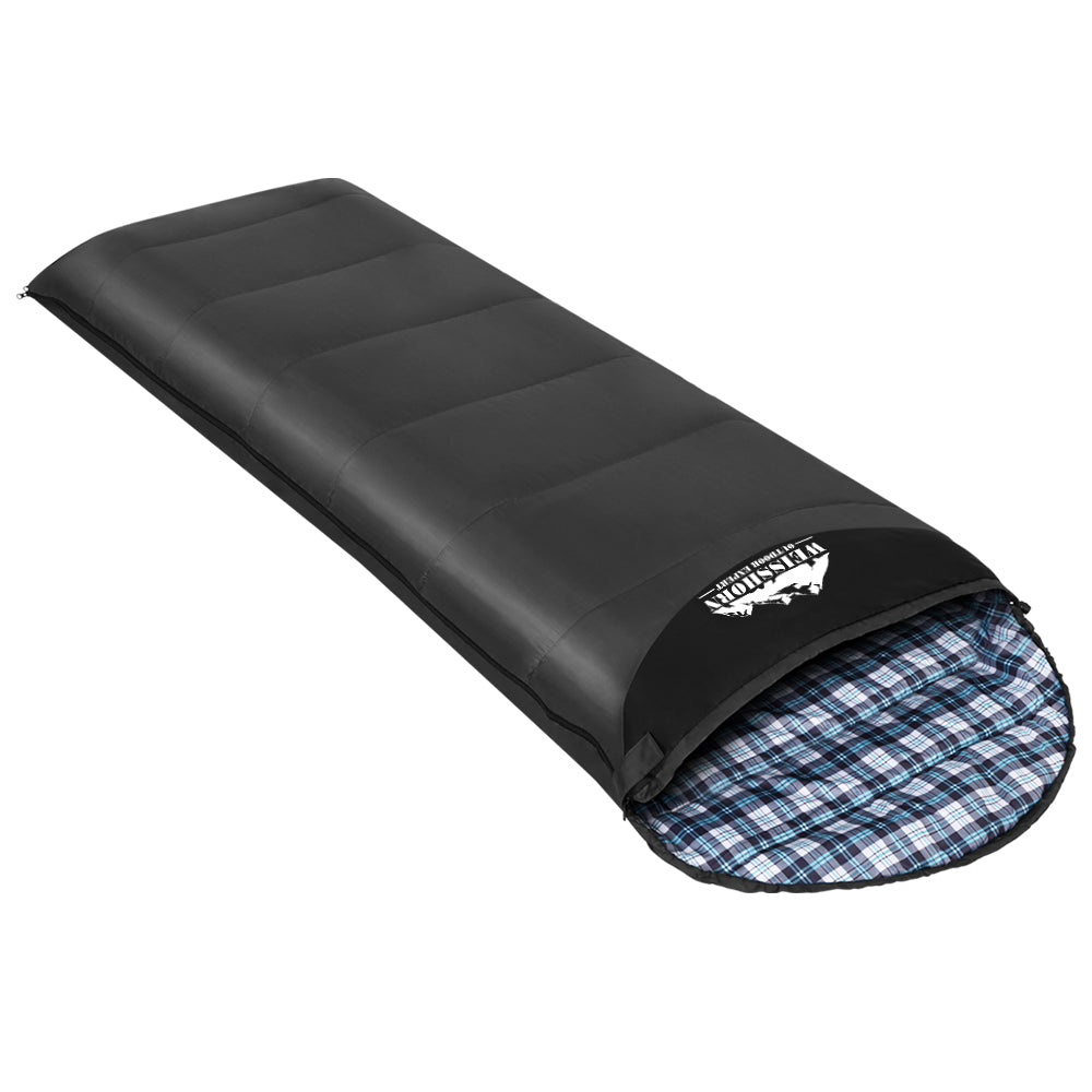 Single Thermal Sleeping Bag for Camping - Grey
