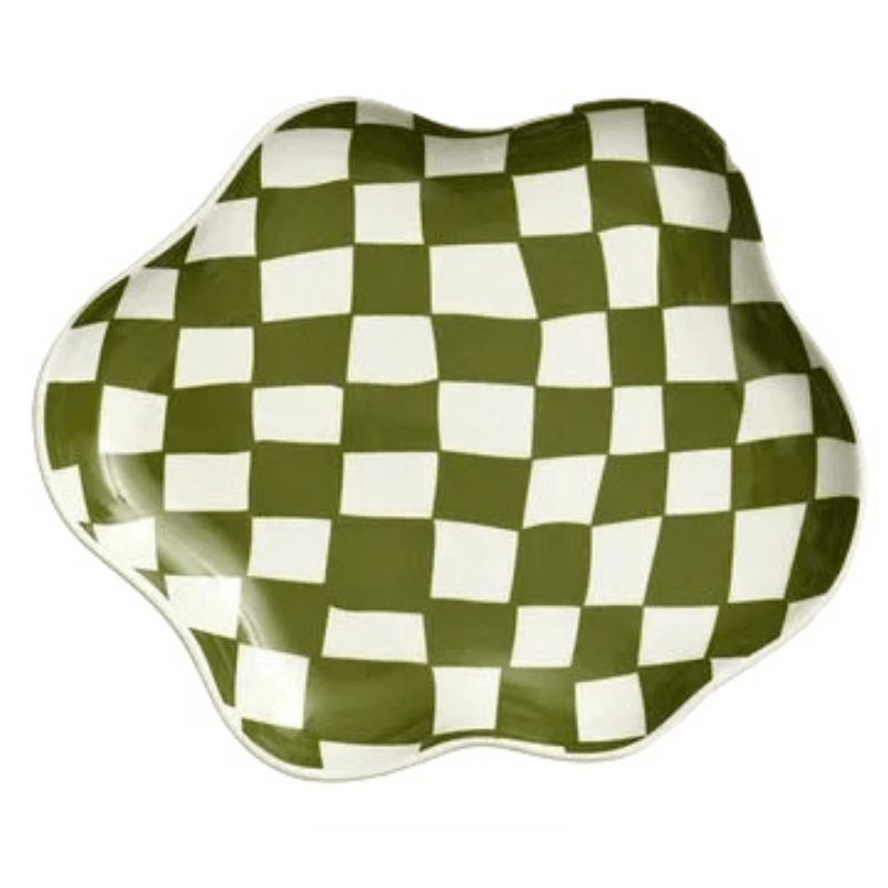 Best Ceramic Plate Nordic Chessboard Black White Tray | Buy Online at Furniture Things Australia