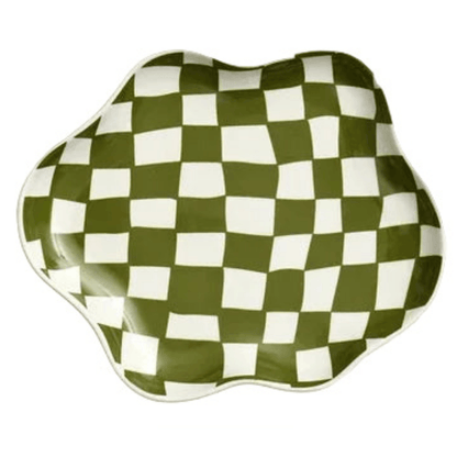 Best Ceramic Plate Nordic Chessboard Black White Tray | Buy Online at Furniture Things Australia