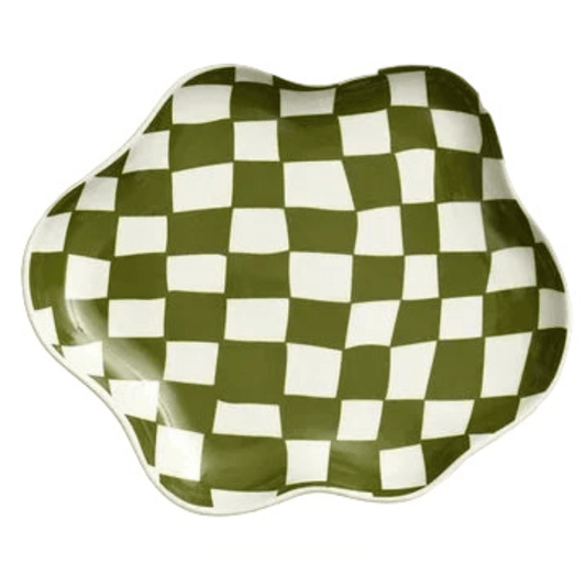 Best Ceramic Plate Nordic Chessboard Black White Tray | Buy Online at Furniture Things Australia