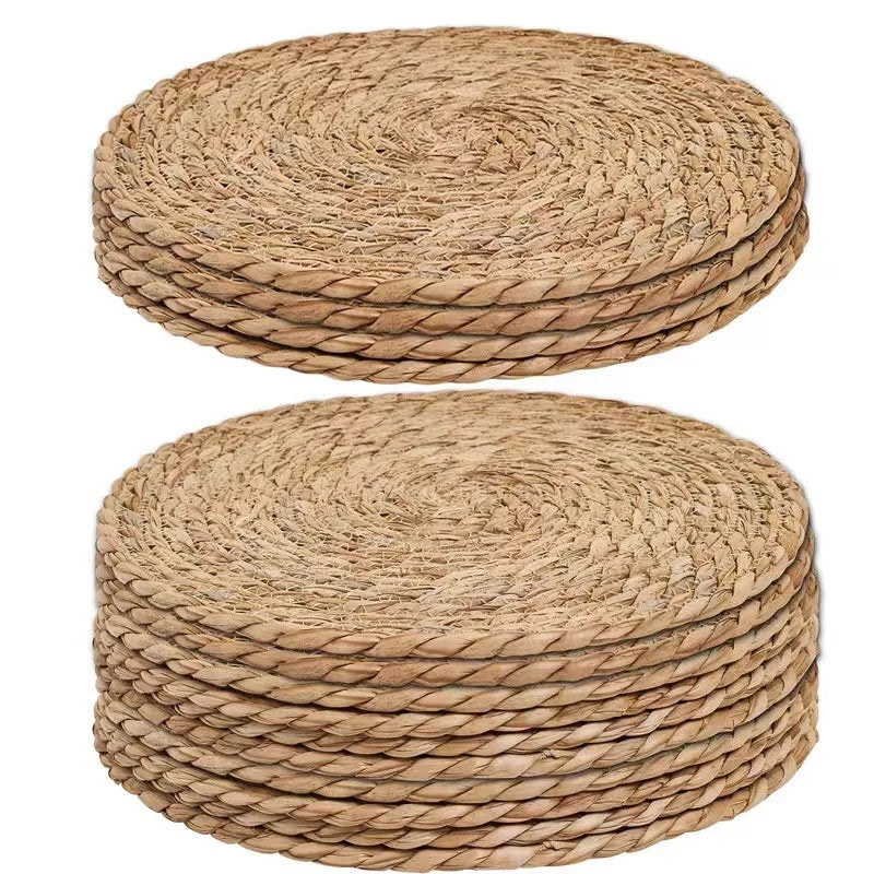Rattan Placemats Handwoven Round Heat Resistant Mats