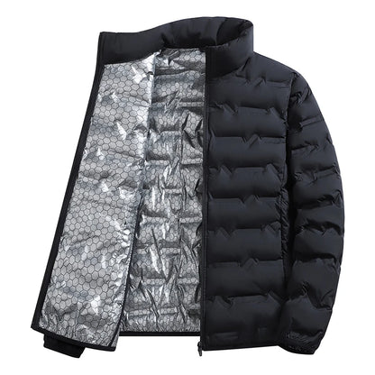 Men's Fleece-Lined with Collar Coat for Winter