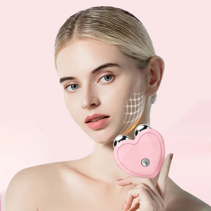 Microcurrent Face Lifting Roller with EMS Mini Beauty Device