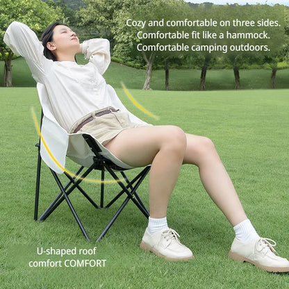 Portable Camping Moon Chair with Back Support