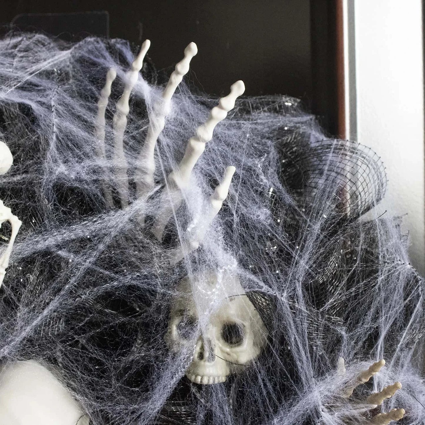 Best Halloween Wreath Skeleton Spider Web Black | Buy Online at Furniture Things Australia