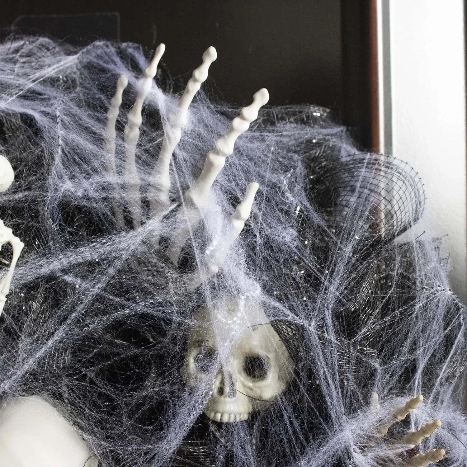 Best Halloween Wreath Skeleton Spider Web Black | Buy Online at Furniture Things Australia