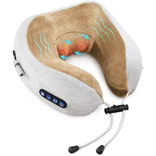Neck Massager with Pillow Electric Heating Vibration