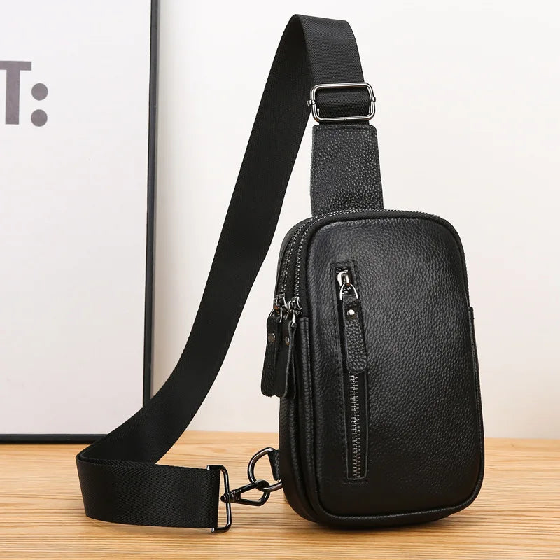 Chest Bag Genuine with Cowhide Leather Small