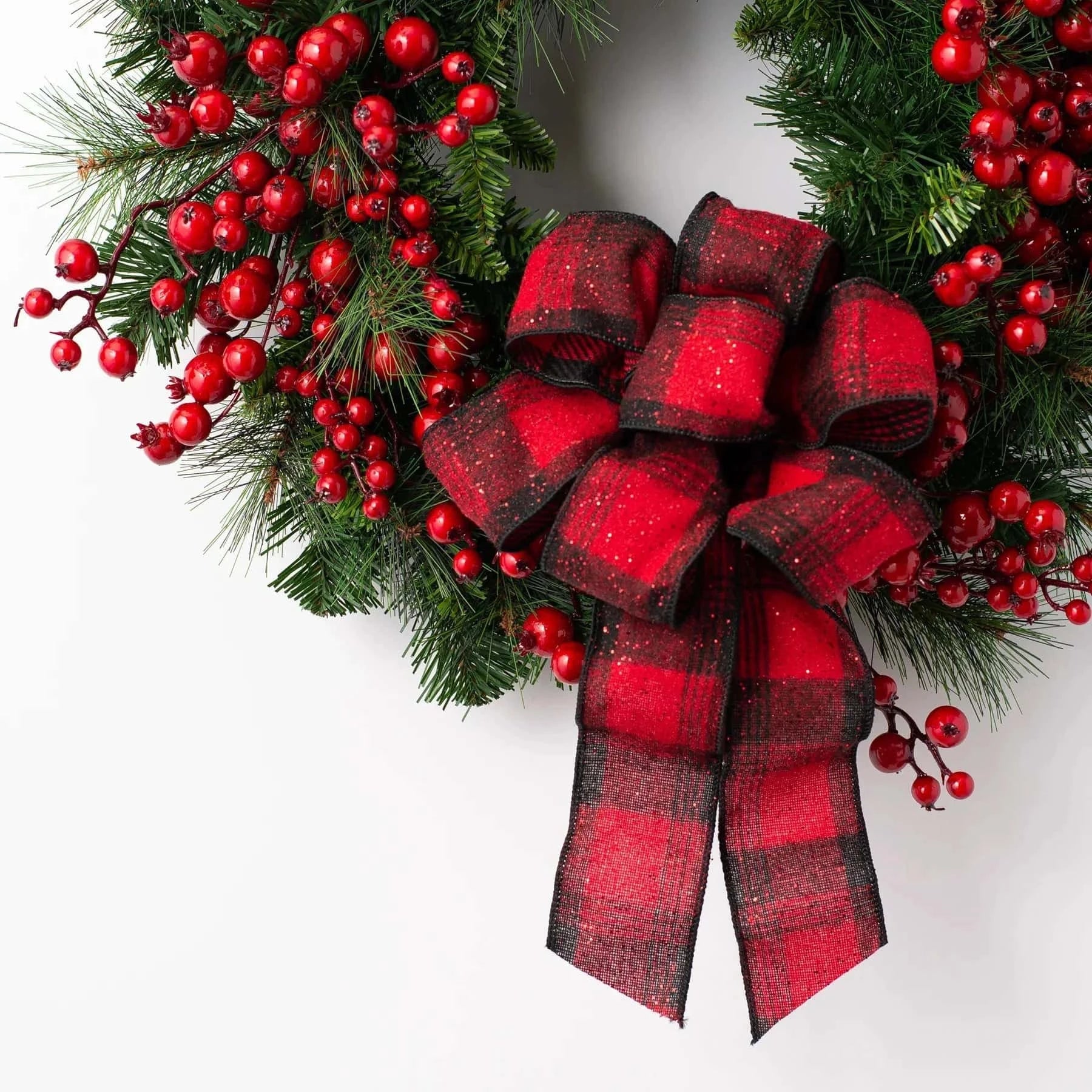 Best Christmas Wreath Red Berry Bow Front Door | Buy Online at Furniture Things Australia