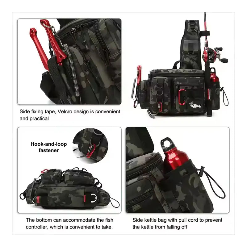 Shoulder Bag Fishing Gear with Multiple Compartment