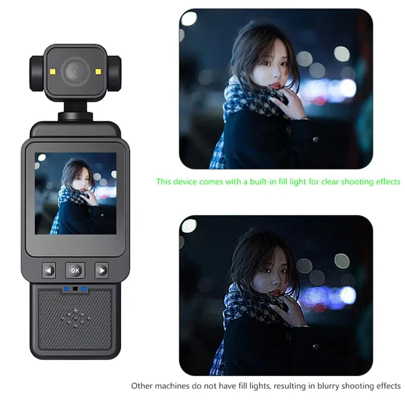 4K Handheld Pocket Camera Rotatable